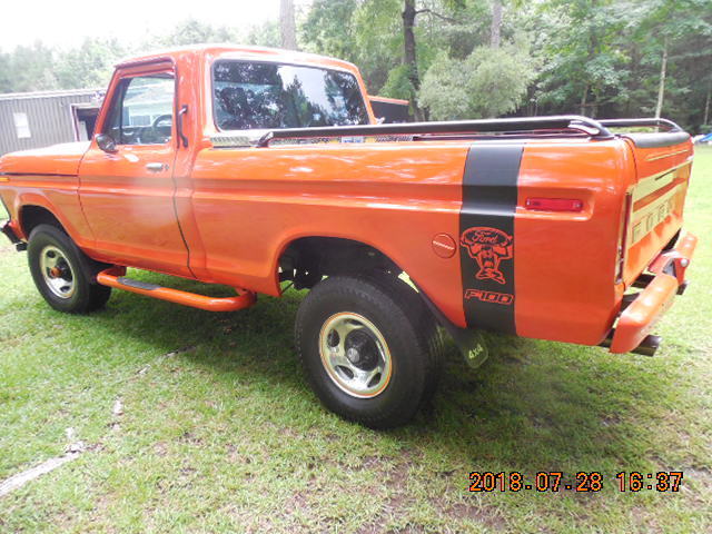 1975 Orange Ford F-100 Cab & Chassis