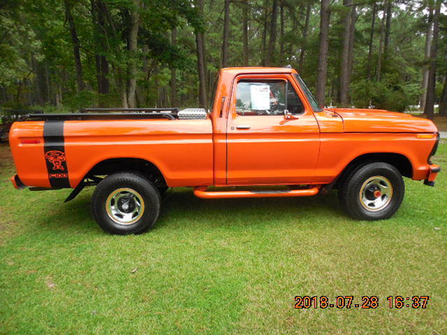 1975 Orange Ford F-100 Cab & Chassis