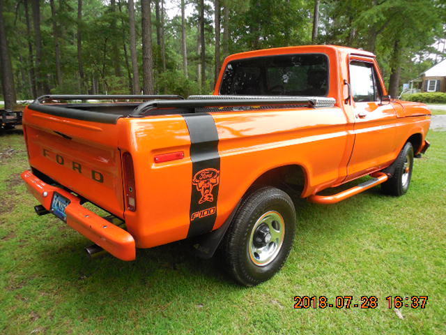 1975 Orange Ford F-100 Cab & Chassis