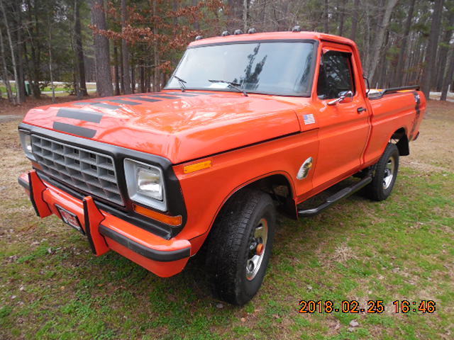 1975 Orange Ford F-100 Cab & Chassis