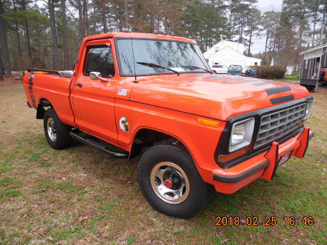 1975 Orange Ford F-100 Cab & Chassis