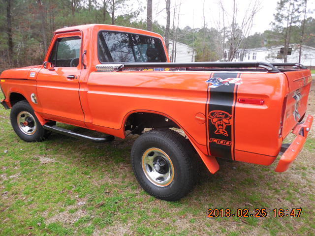 1975 Orange Ford F-100 Cab & Chassis