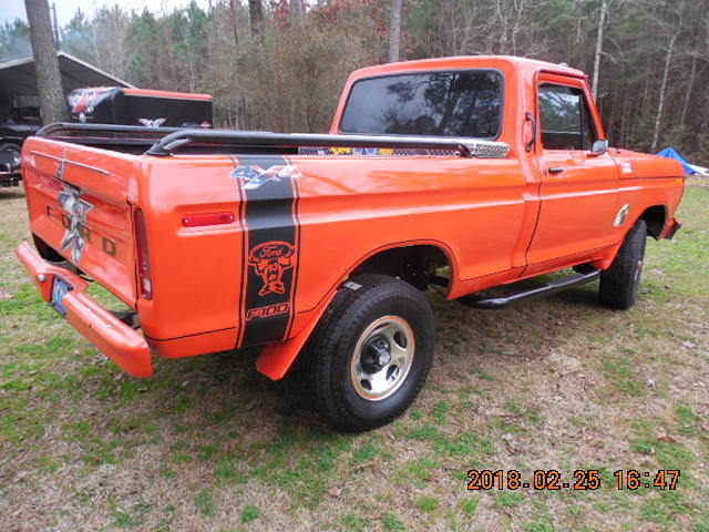 1975 Orange Ford F-100 Cab & Chassis