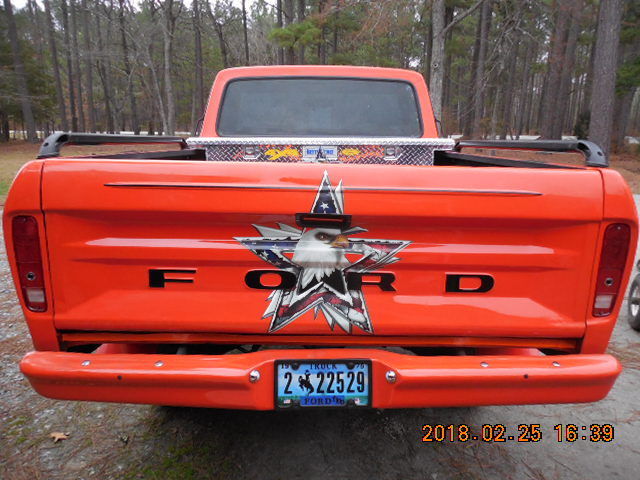 1975 Orange Ford F-100 Cab & Chassis