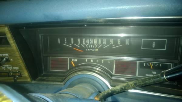 1976 Red Orange with Cream top Oldsmobile Ninety-Eight Sedan