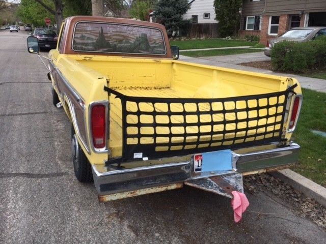 1977 Yellow / Brown Ford F-250 Standard Cab Pickup