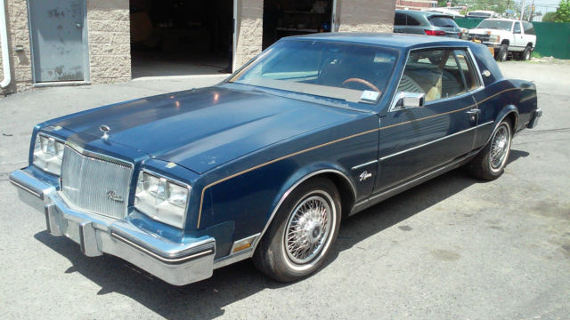 1985 Blue Buick Riviera Coupe