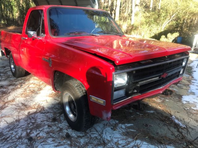 1987 Red Chevrolet C-10 Standard Cab Pickup
