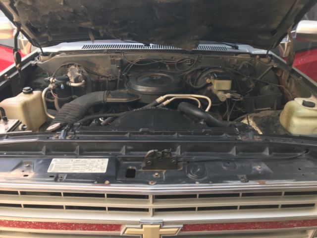 1987 Red Gray Chevrolet C-10 Single Cab Long Bed