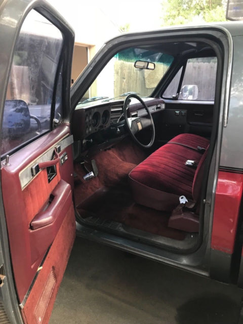 1987 Red Gray Chevrolet C-10 Single Cab Long Bed