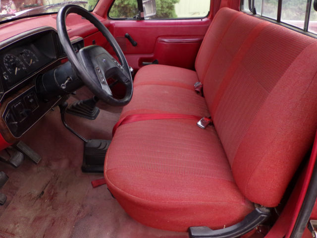1988 red Ford F-150 Standard Cab Pickup