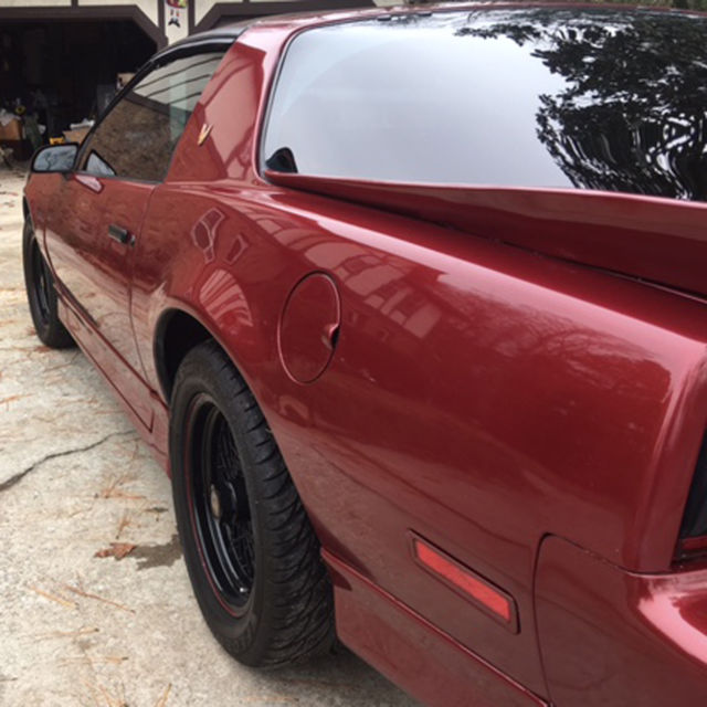 1989 Red Pontiac Trans Am Fastback