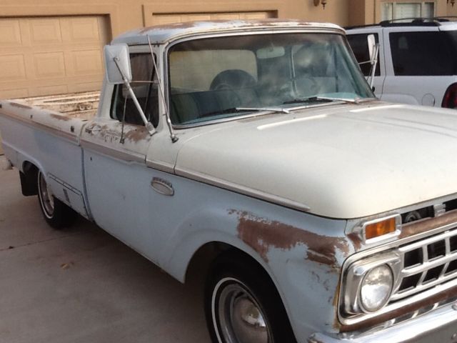 1965 Light blue/cream Ford F-100 Standard Cab Pickup