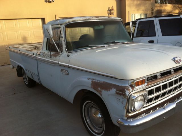 1965 Light blue/cream Ford F-100 Standard Cab Pickup