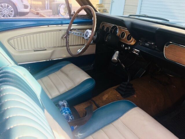 1966 White with Blue racing stripes Ford Mustang Coupe