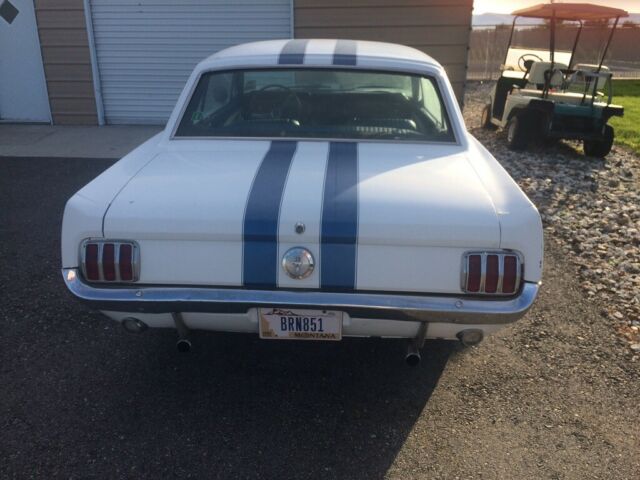 1966 White with Blue racing stripes Ford Mustang Coupe