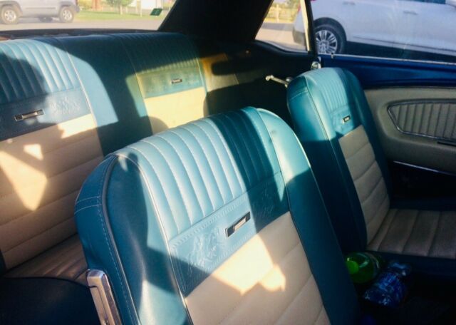 1966 White with Blue racing stripes Ford Mustang Coupe