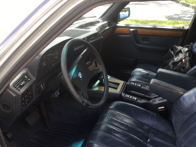 1985 Silver BMW 7-Series Sedan