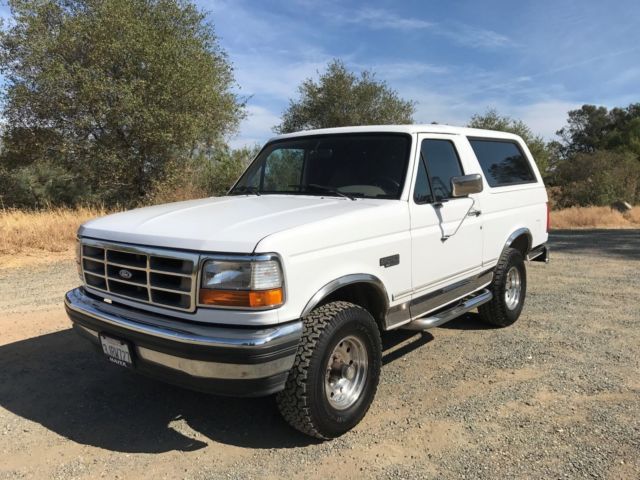 1994 White Ford Bronco SUV