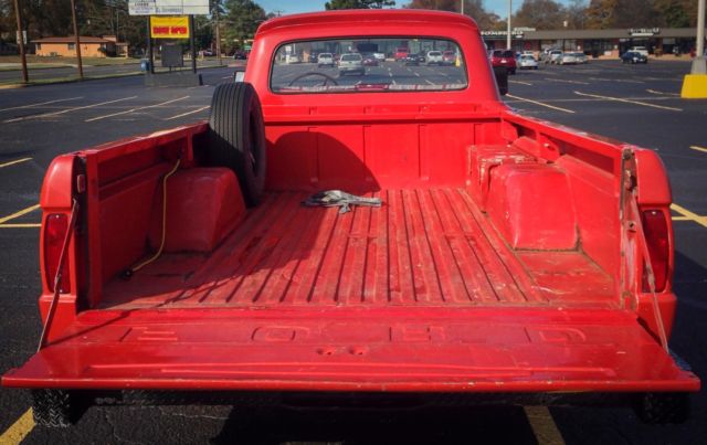 1965 Red Ford F-100 Standard Cab Pickup
