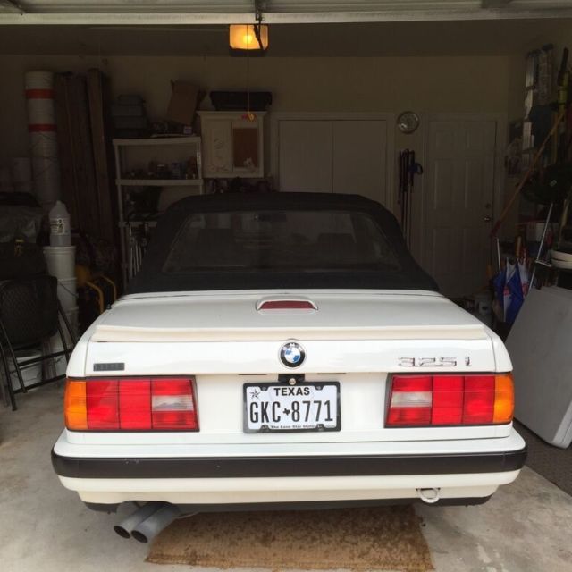 1991 White BMW 3-Series Convertible