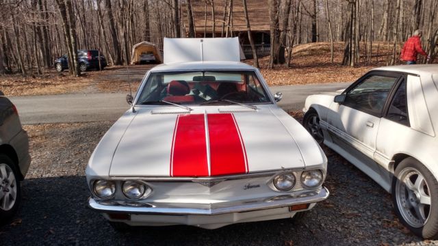 1966 White Chevrolet Corvair Coupe