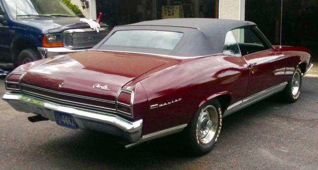 1969 Burgundy Chevrolet Chevelle Convertible 