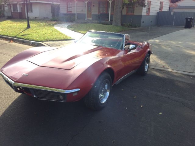 1968 Red Chevrolet Corvette Convertible