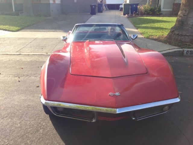 1968 Red Chevrolet Corvette Convertible