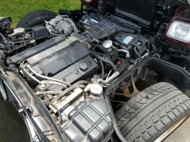 1993 Burgundy Chevrolet Corvette Convertible