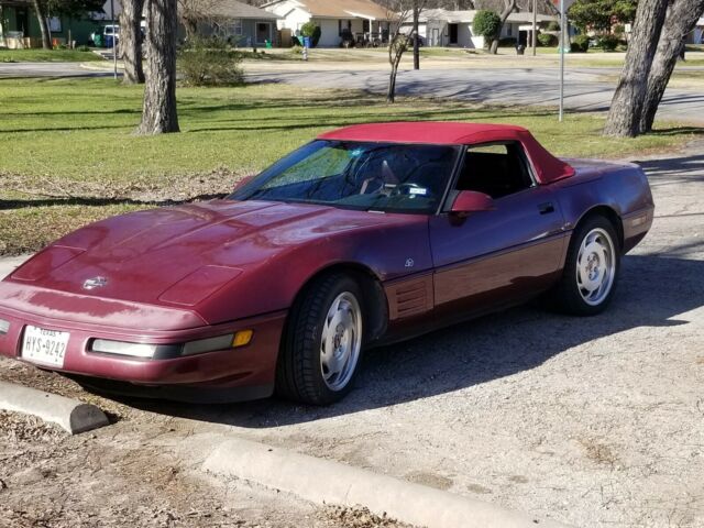 1993 Burgundy Chevrolet Corvette Convertible
