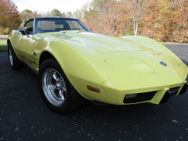 1975 Custom Yellow Chevrolet Corvette Coupe