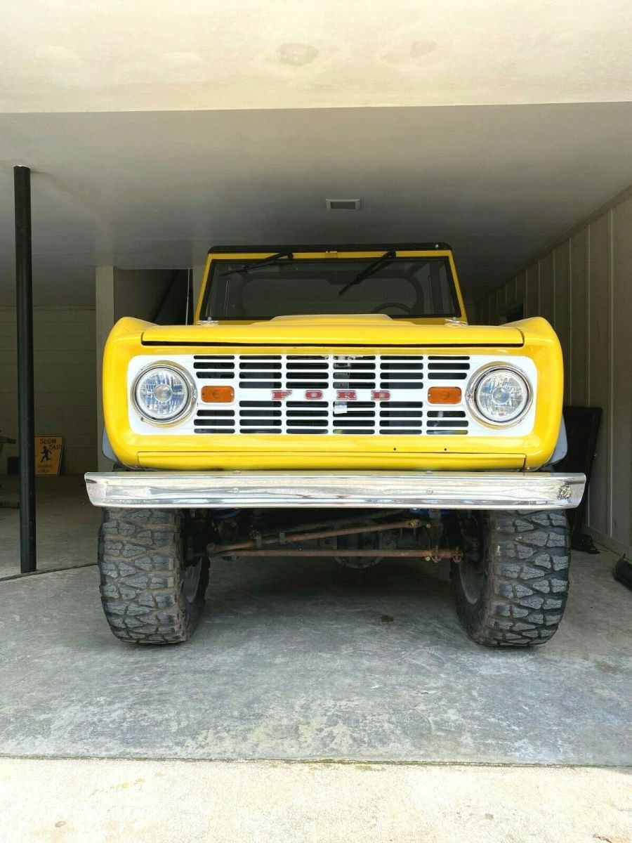 1966 Yellow Ford Bronco SUV