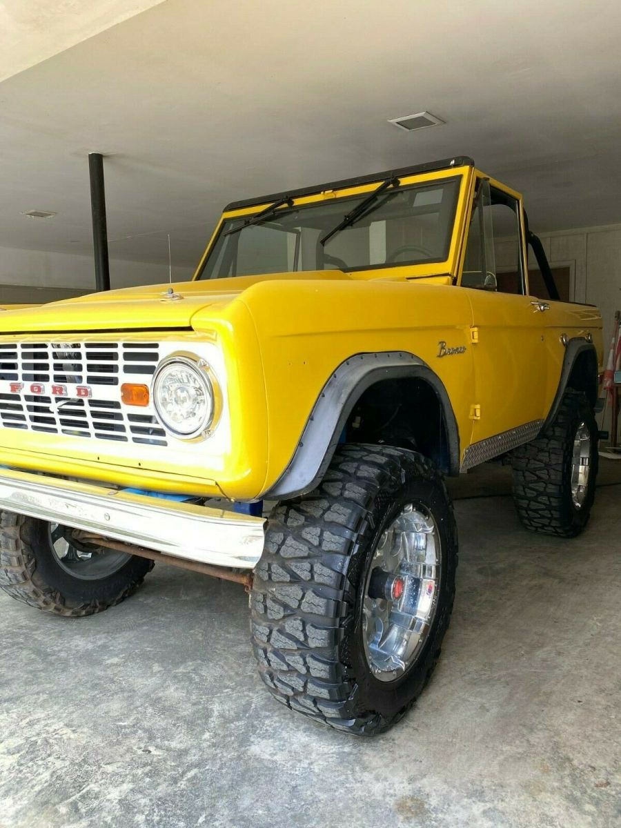 1966 Yellow Ford Bronco SUV