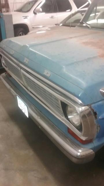 1970 Blue Ford F-100 Crew Cab Pickup