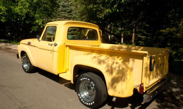 1963 Yellow Ford F-100 Short Body Step side pick up