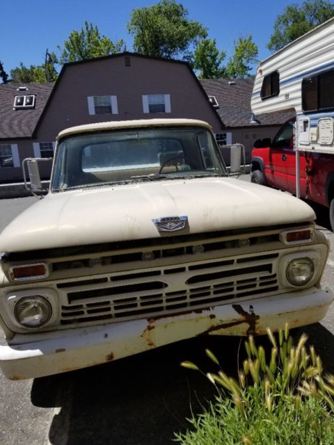 1966 Beige Ford F-100 Standard Cab Pickup