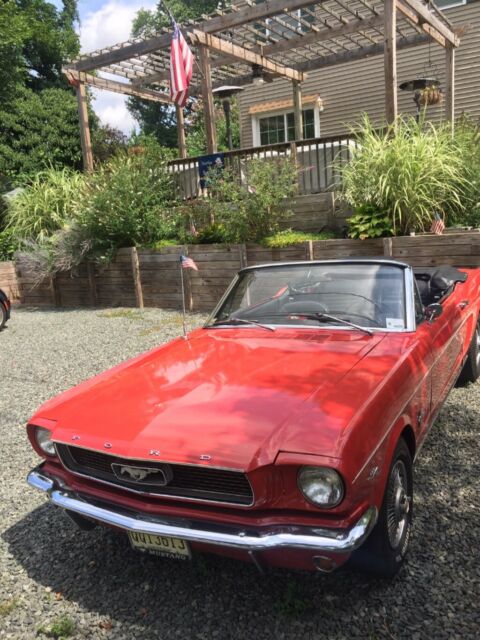 1966 Red Ford Mustang Convertible
