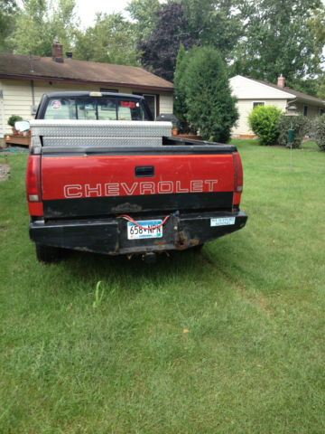 1991 Red & Black Chevrolet Other Pickups Standard Cab Pickup