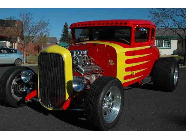 1930 Red Ford Model A Coupe