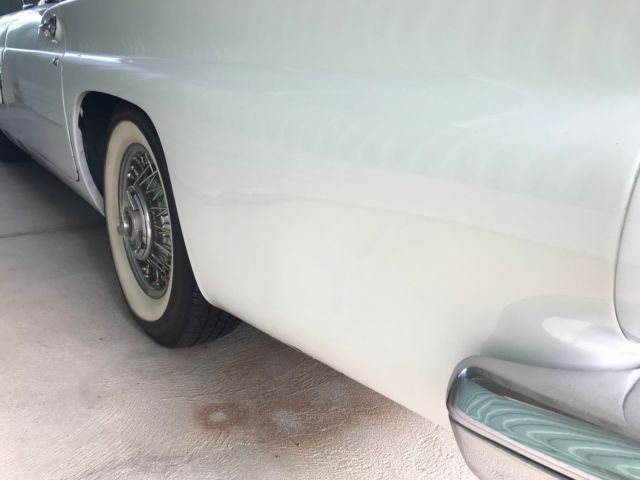 1957 White Ford Thunderbird Convertible