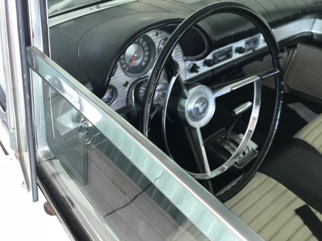 1957 White Ford Thunderbird Convertible