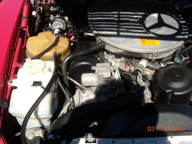 1989 Red Mercedes-Benz SL-Class Convertible