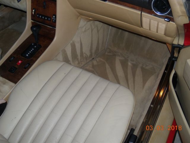 1989 Red Mercedes-Benz SL-Class Convertible