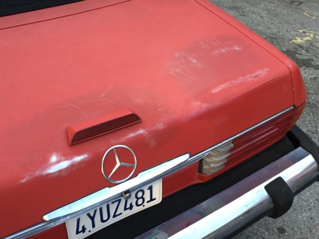 1985 Red Mercedes-Benz SL-Class Convertible Coupe