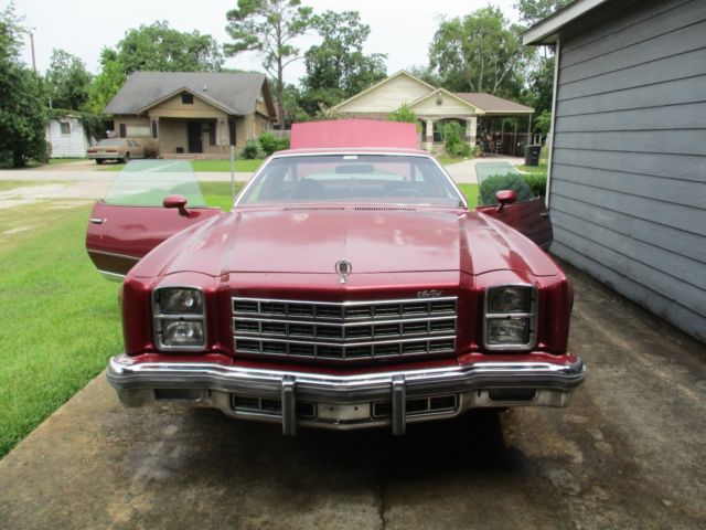 1977 Burgundy Chevrolet Monte Carlo Coupe