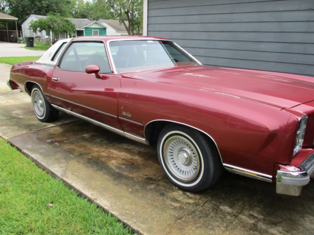 1977 Burgundy Chevrolet Monte Carlo Coupe