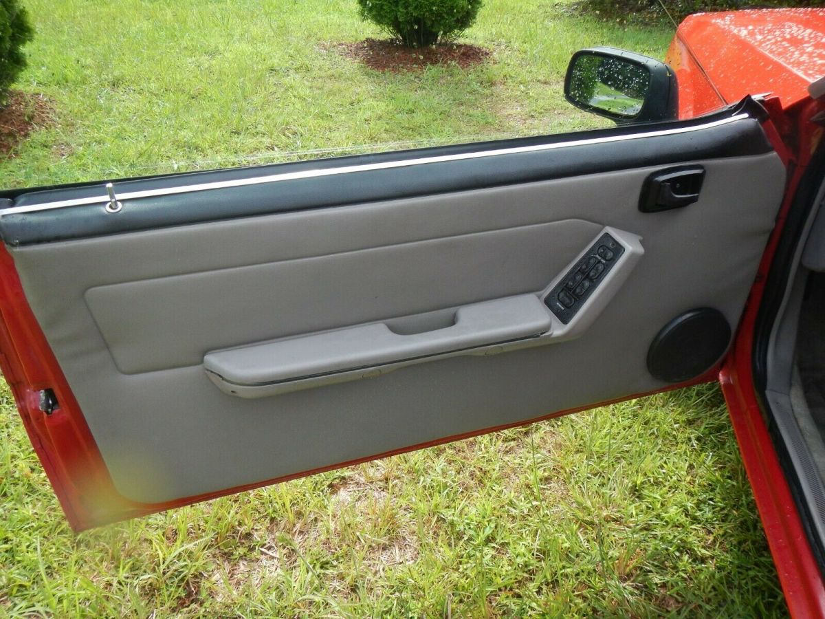 1987 Red Ford Mustang Convertible