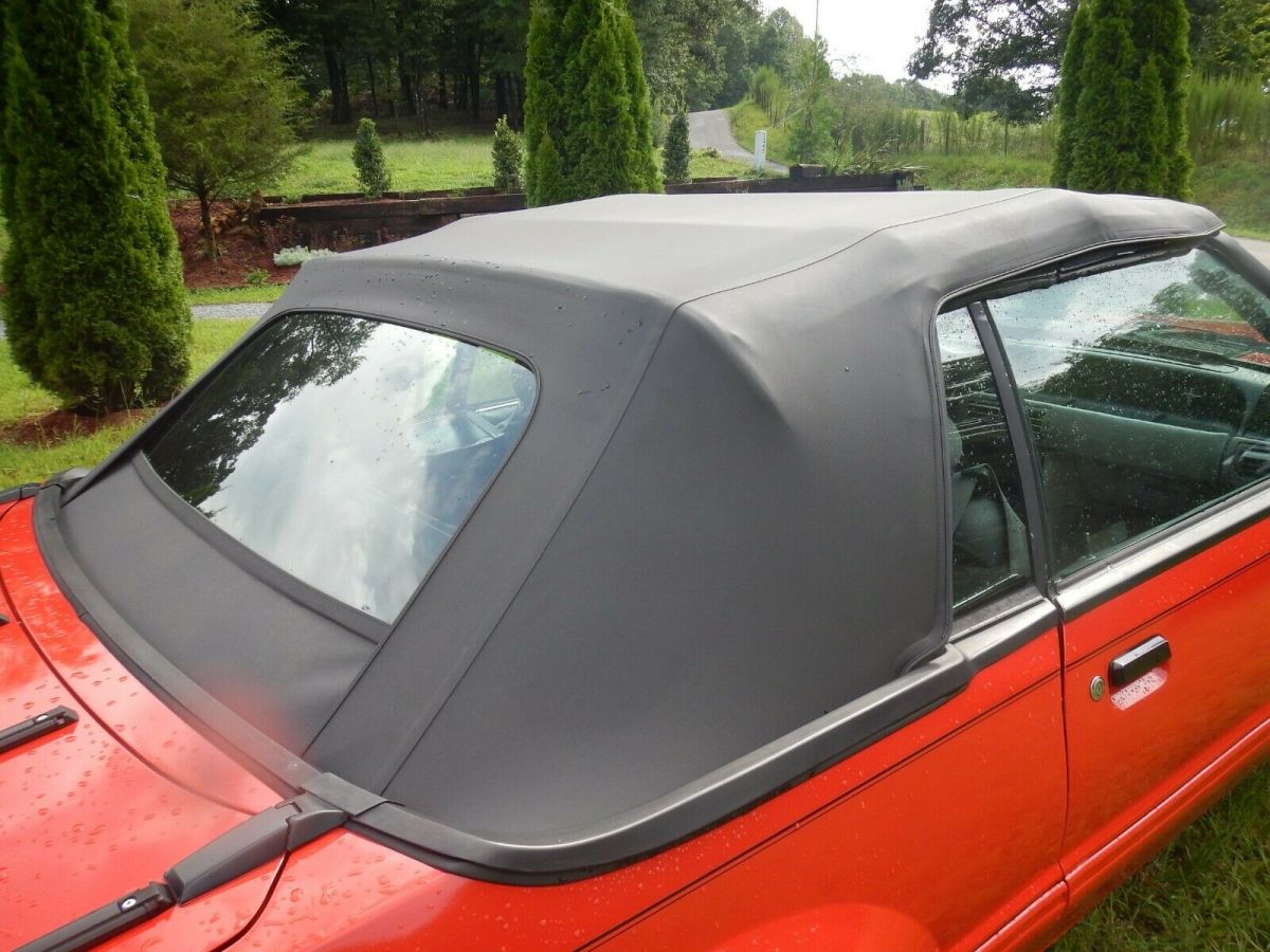 1987 Red Ford Mustang Convertible