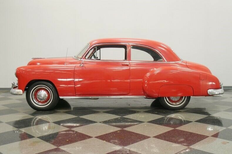 1949 Red Chevrolet Styleline Sedan